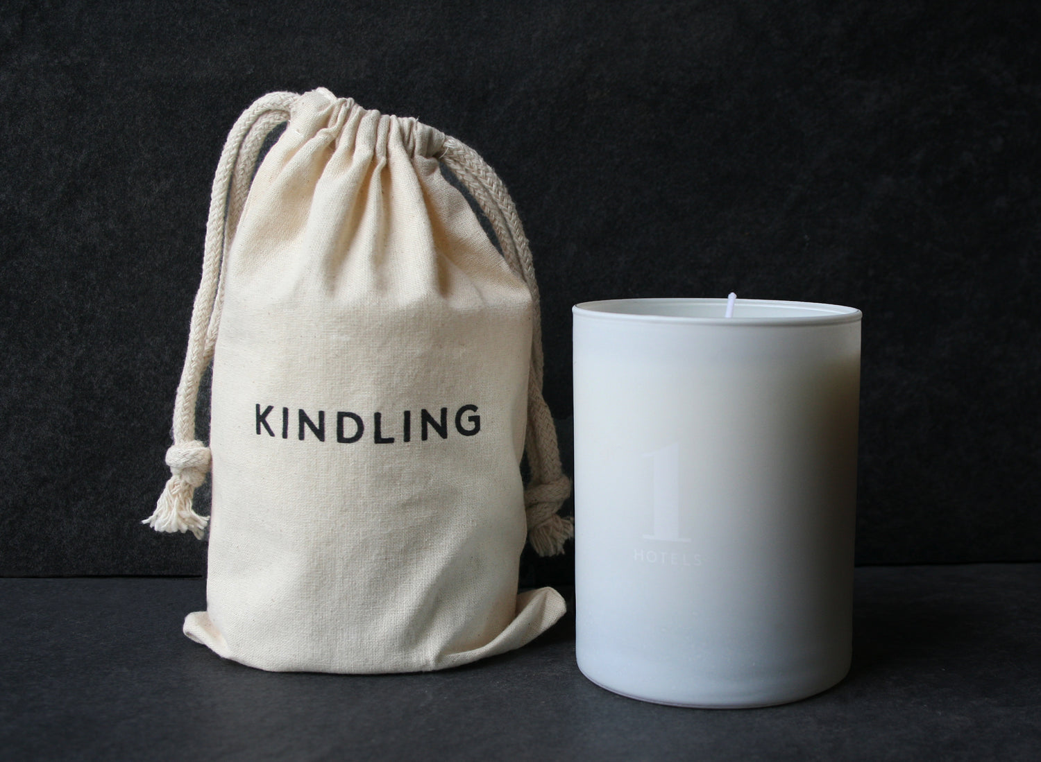 1Hotels medium candle and bag developed for 1Hotels in collaboration with Scent Marketing Inc